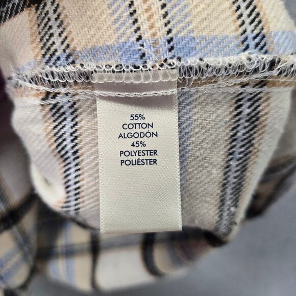 BKE Oversized Boyfriend Button Down Flannel Shacket Size XS - Picture 4 of 5